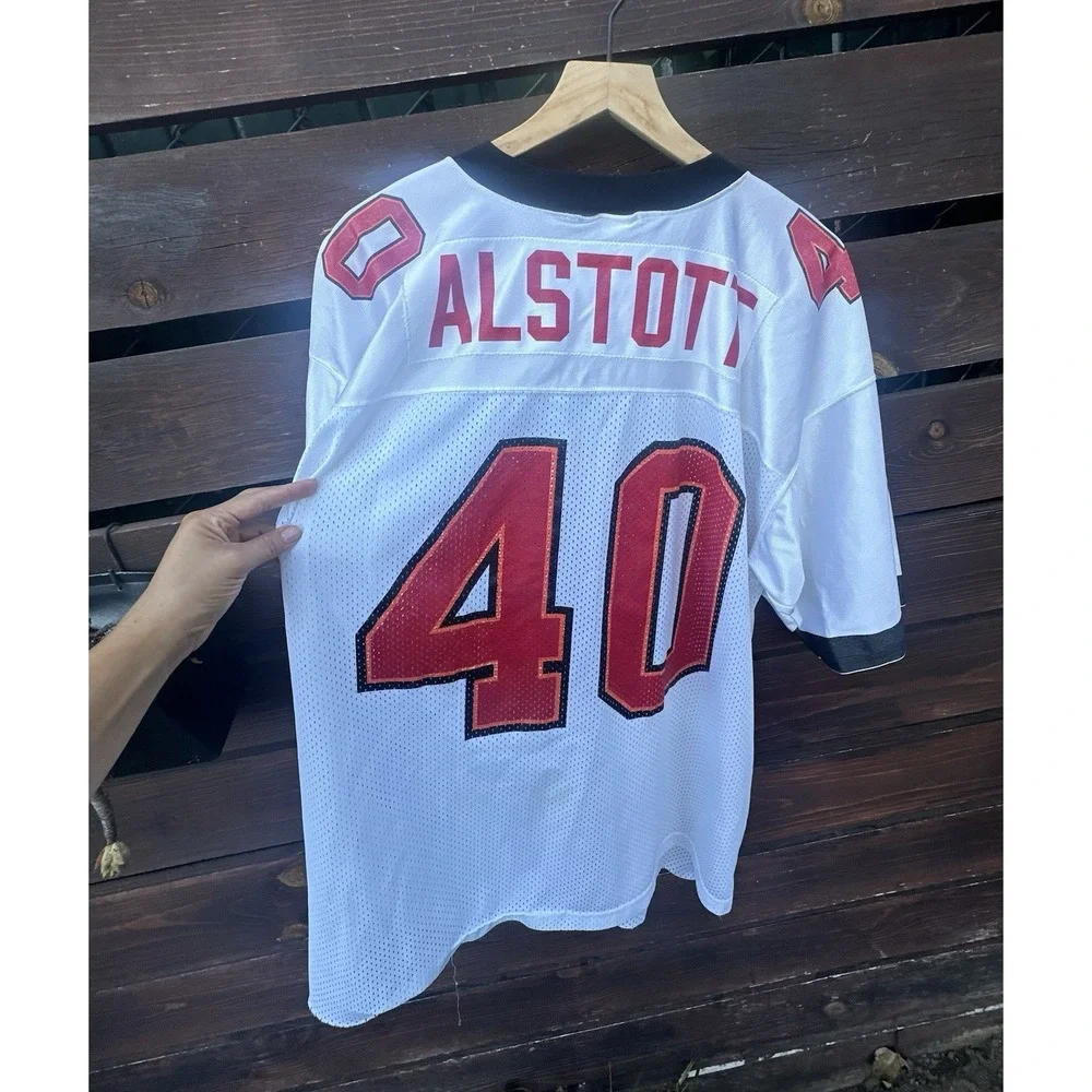 Vtg Mike Alstott #40 Tampa Bay Buccaneers Football Jersey Adidas Adult Sz Large